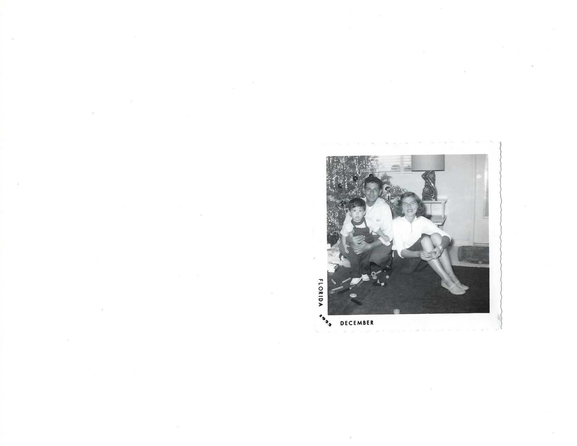 Dad, Mom, and David at Christmas