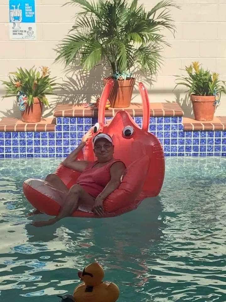 Mom loved her pool time