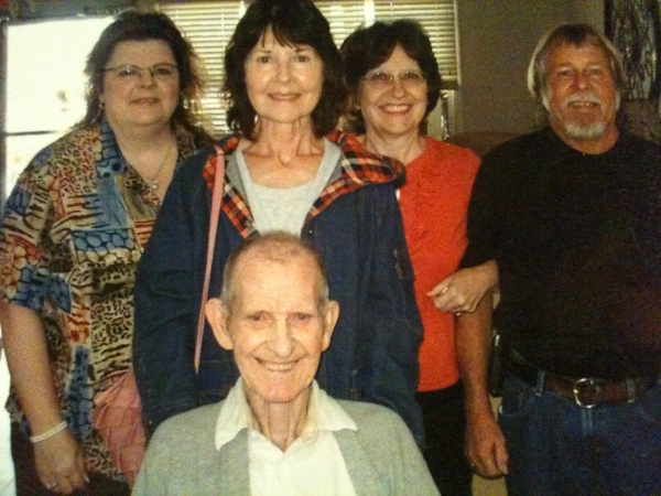 Evelyn,Marlene,Marion,Marion's husband, Boyd
