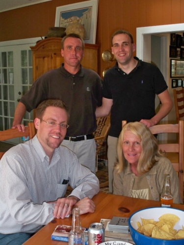 Terry and her sons Michael, Bryan, and Casey