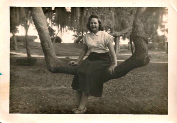Lona at the Old Fort Park, 1950