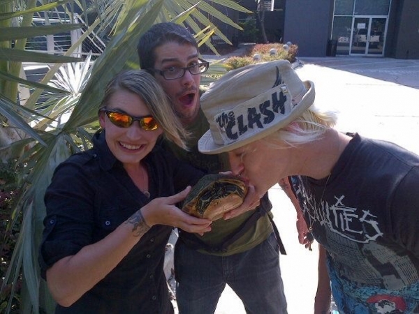 Eddie outside of full sail studios with friends jenny and kasey. 2012