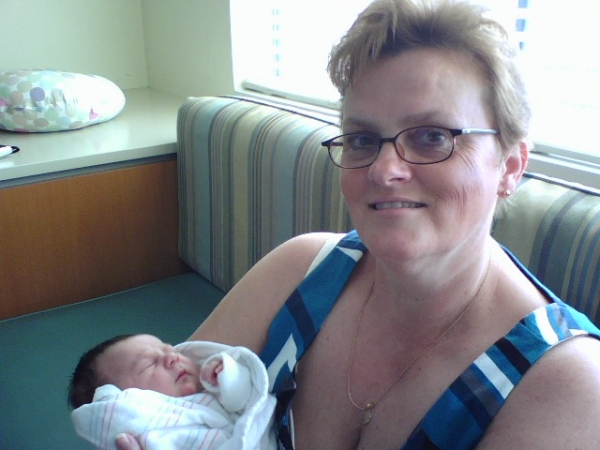 Grams with her first grand baby.